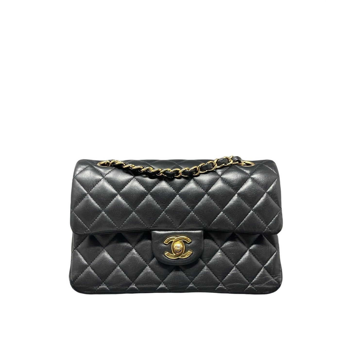Chanel Chanel Classic Double New Bag Quilted Lambskin Small - Black