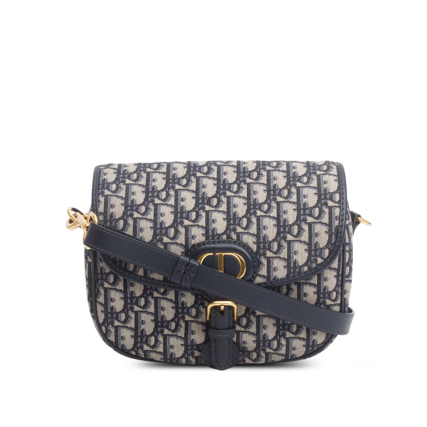 Dior Christian Oblique Jacquard Bobby Bag Blue Medium Travel Bag