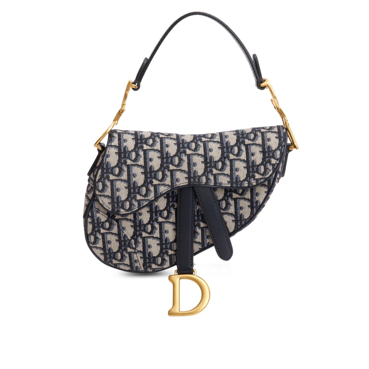 Dior Christian Oblique Saddle Bag Blue Mini Travel Bag