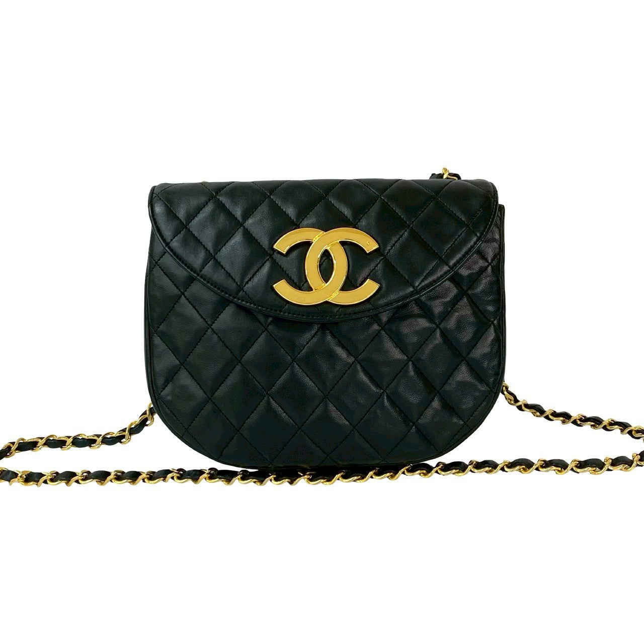 Chanel lambskin Matrasse Black Shoulder Bag 25