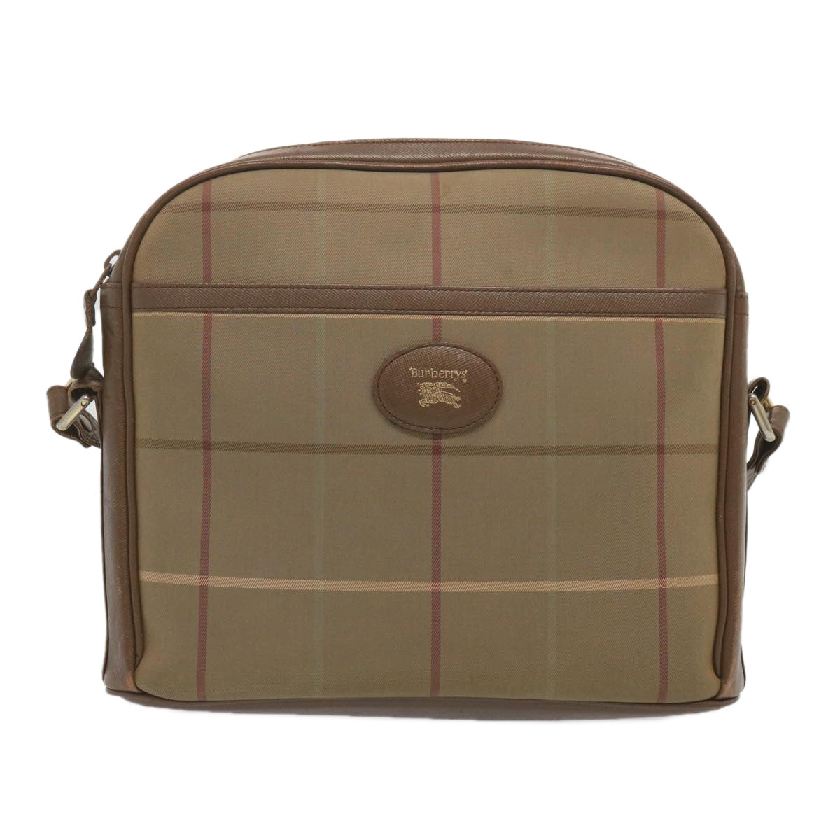 Burberry Luxury ss Nova Check Shoulder Bag Auth Canvas Beige Beige Auth 69572