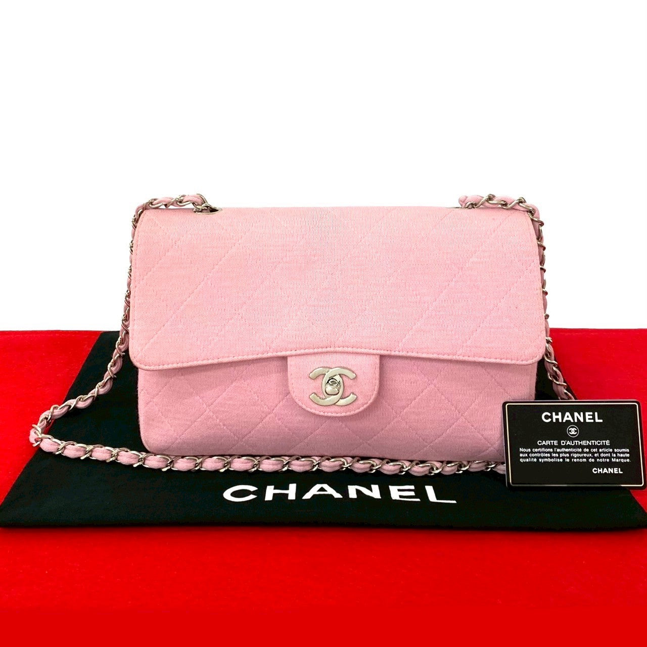Chanel cotton Matrasse Pink Shoulder Bag