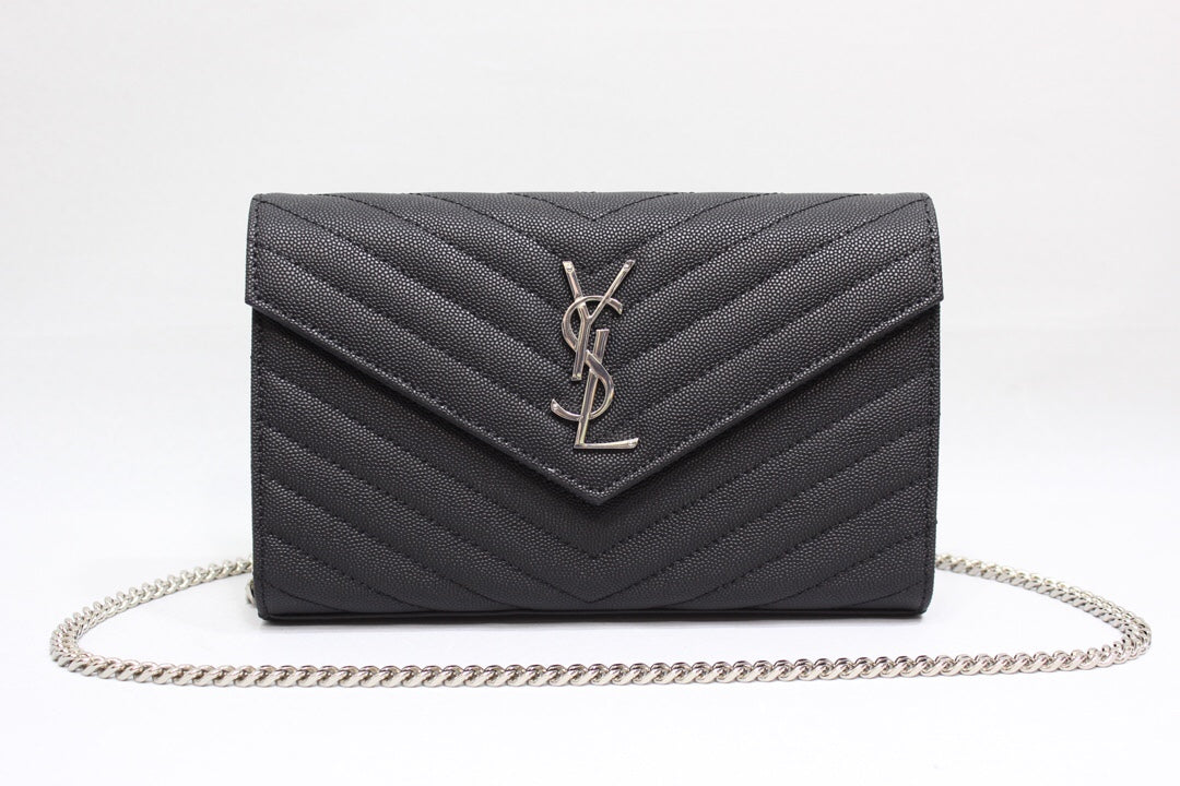 YSL Saint Laurent YSL Top Quality Cassandre Matelassã Wallet In Black Chain Travel Bag