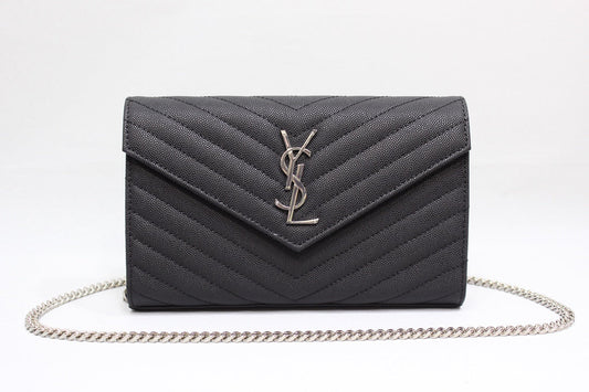 YSL Saint Laurent YSL Top Quality Cassandre Matelassã Wallet In Black Chain Travel Bag