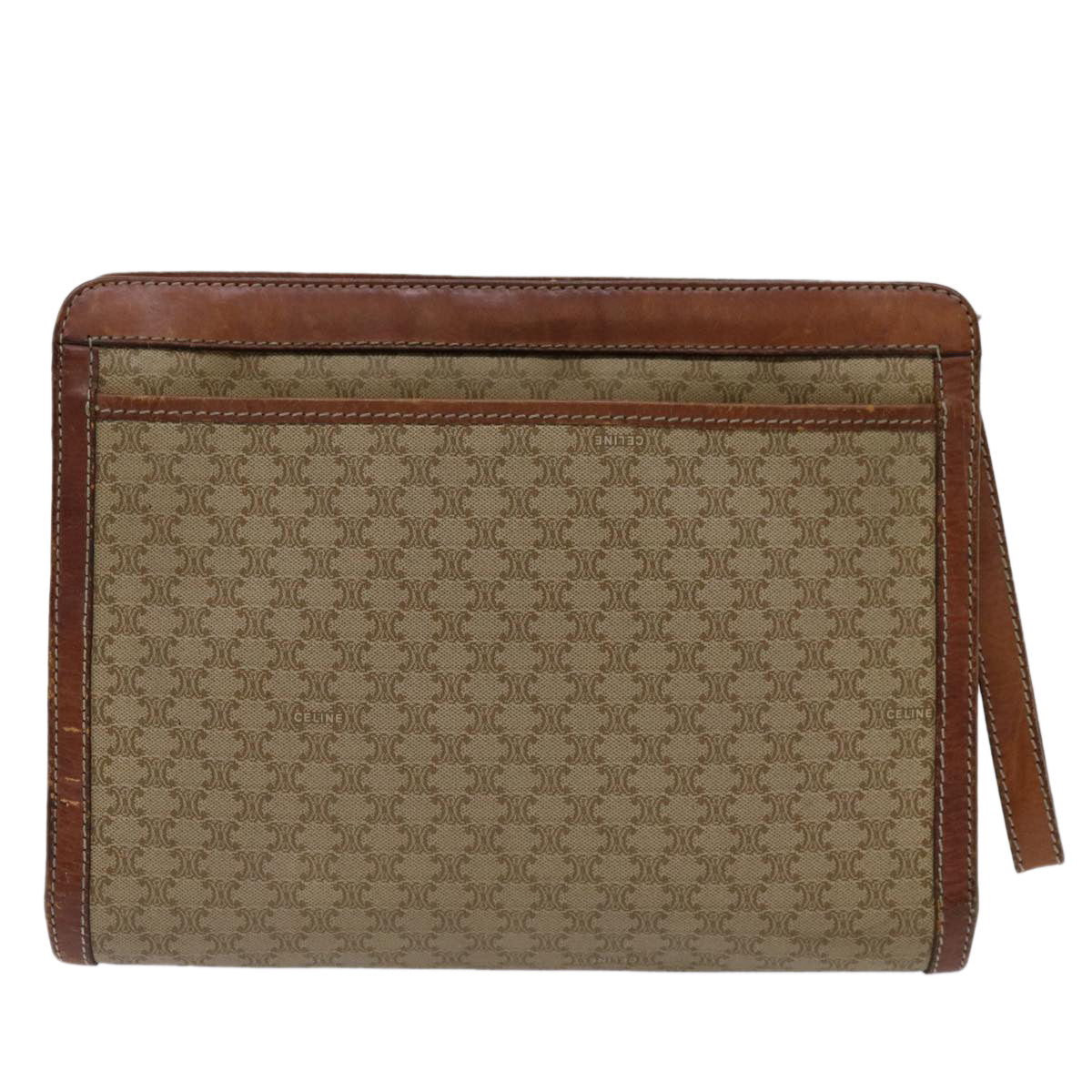 Luxury Macadam Clutch Bag Pvc Canvas Brown