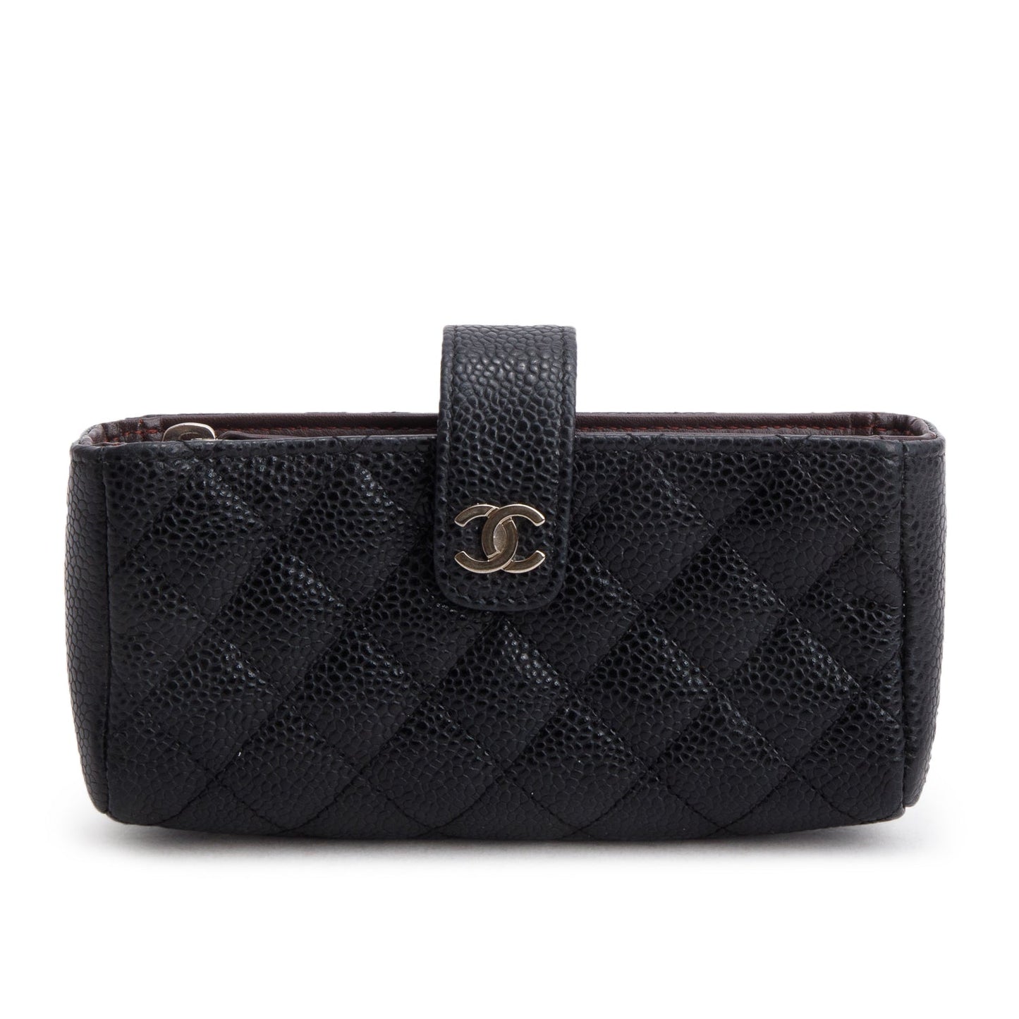 Chanel Caviar Quilted CC Phone Black Travel Bag