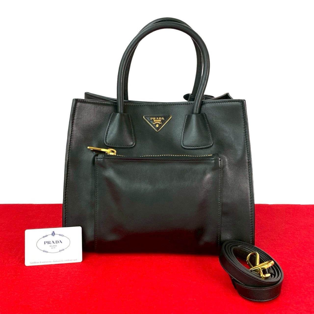 Shoulder Bag Leather Black Leather Black