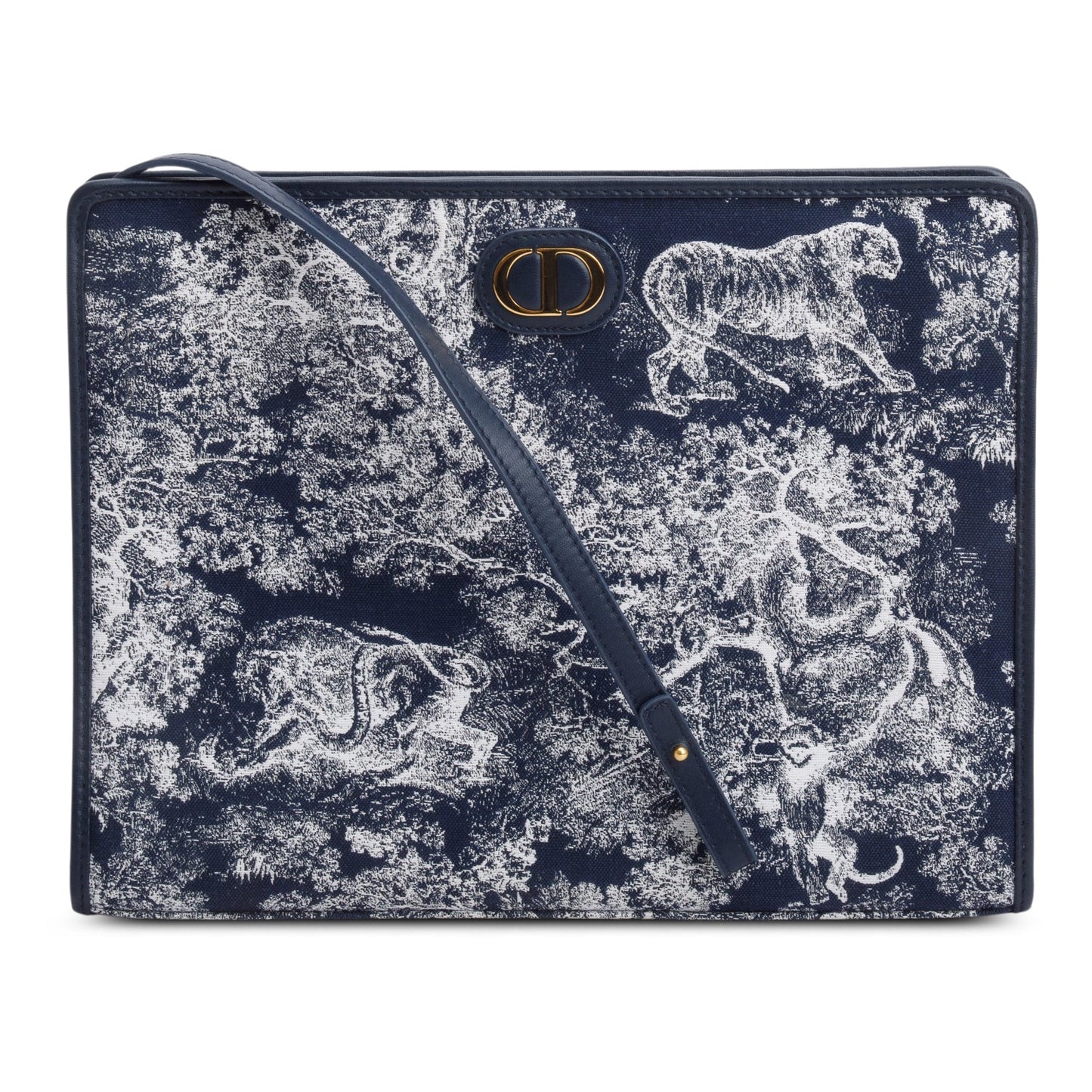 Dior Christian Toile De Jouy Reverse Jacquard Dea Blue Travel Bag