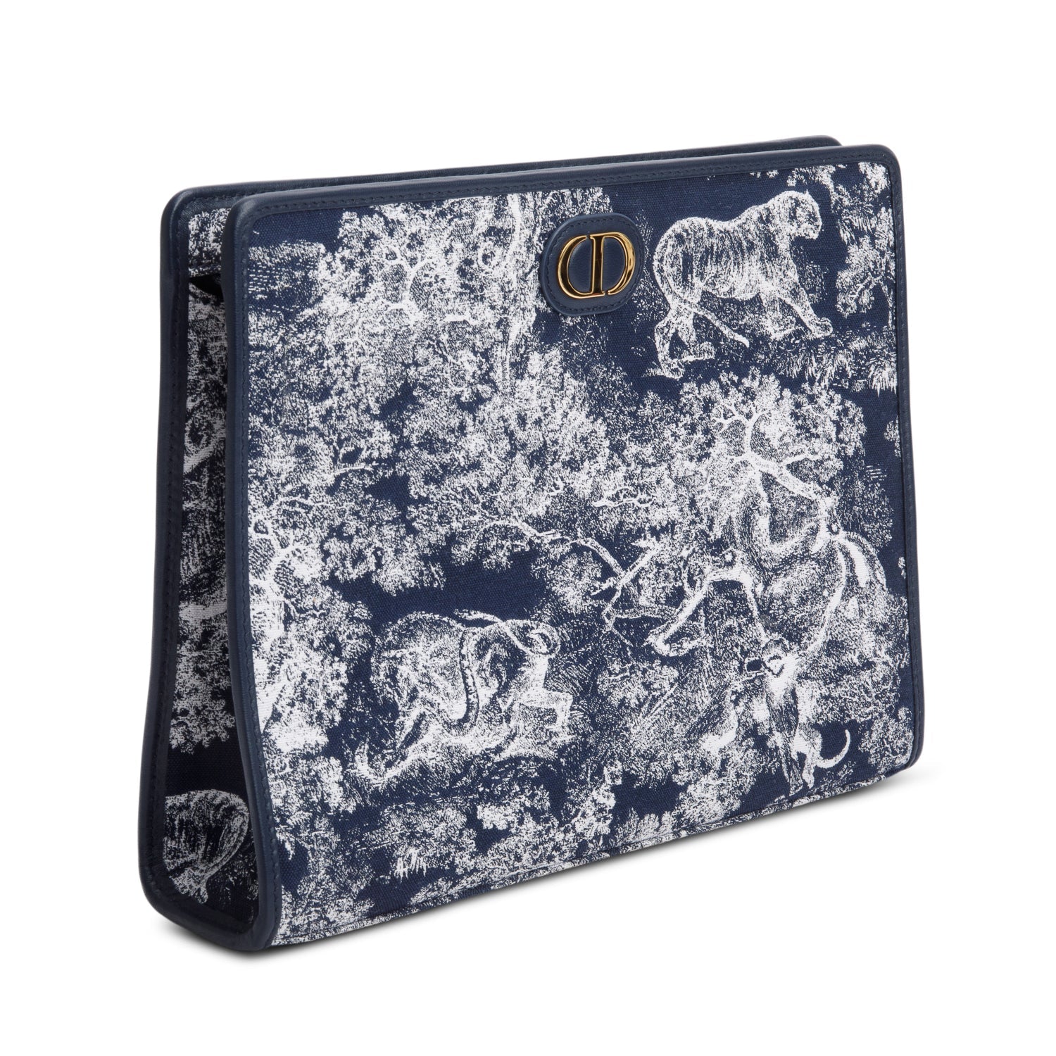 Dior Christian Toile De Jouy Reverse Jacquard Dea Blue Travel Bag