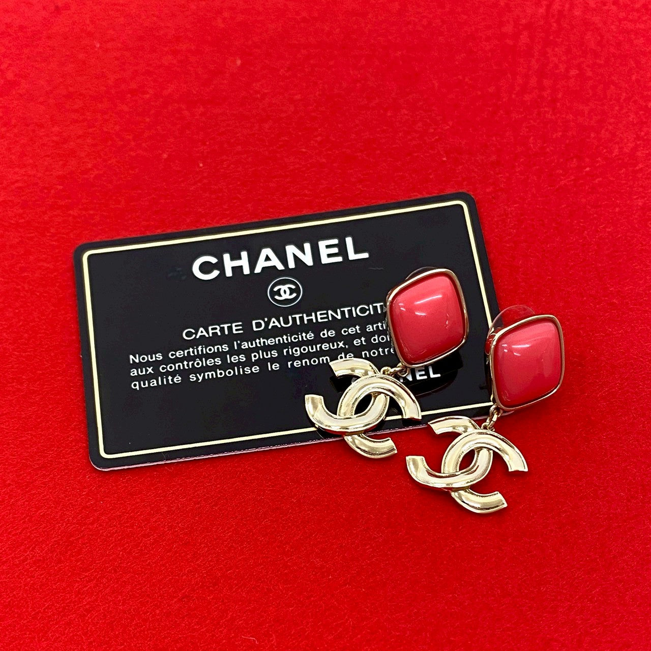 Chanel Pierce Plated Gold Jewelry 5