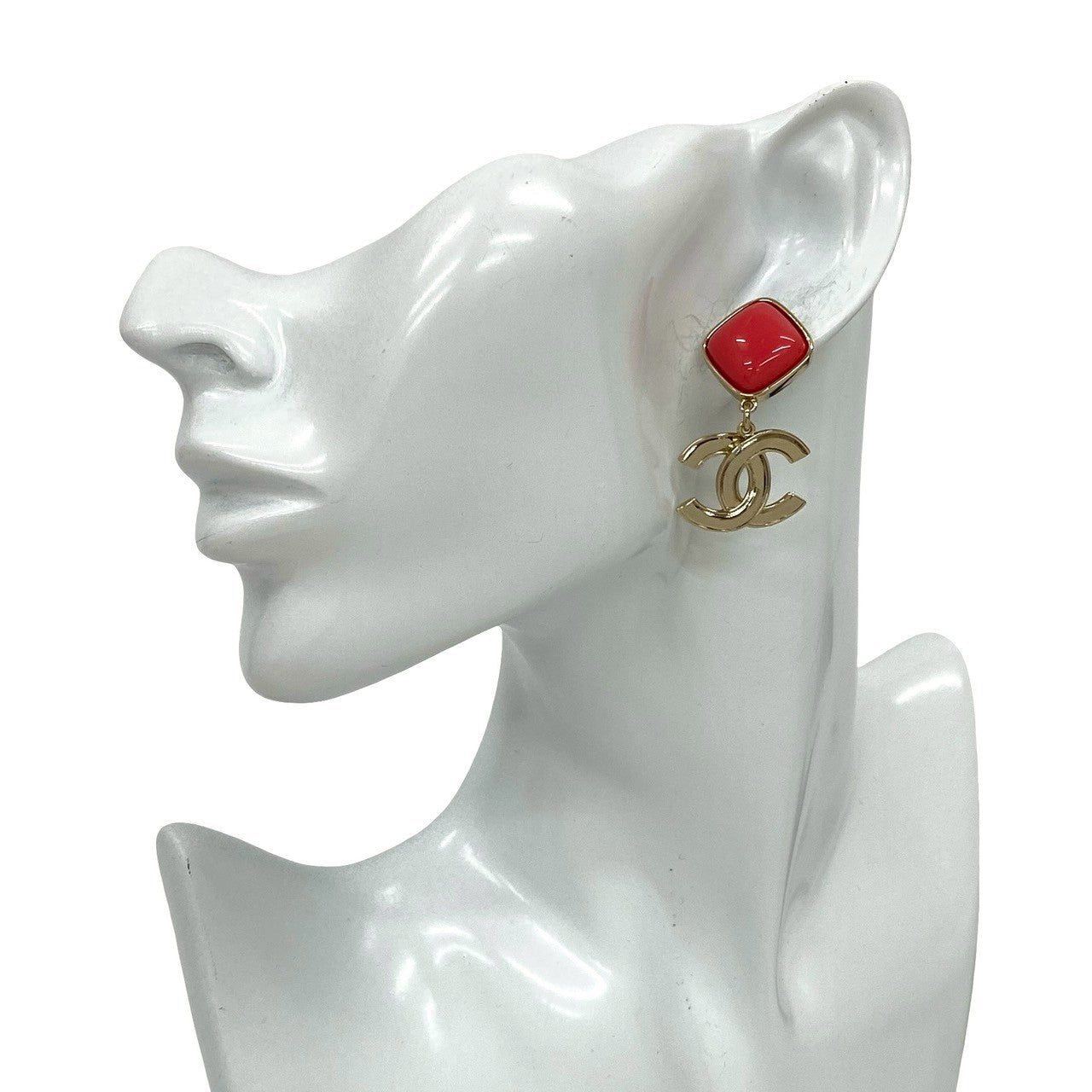Chanel Pierce Plated Gold Jewelry 5