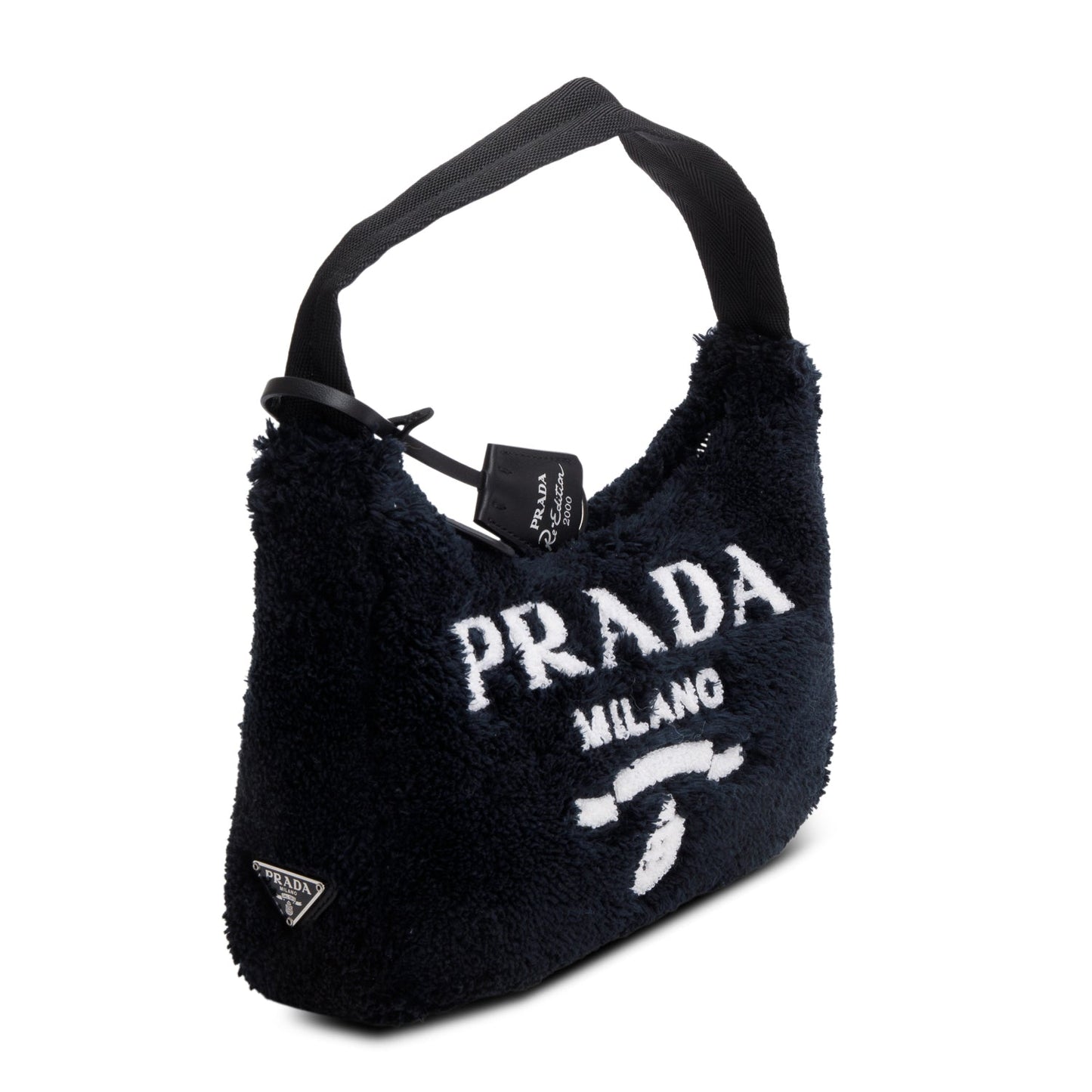 Prada Terry Cloth Re Edition Bag Black Mini Travel Bag