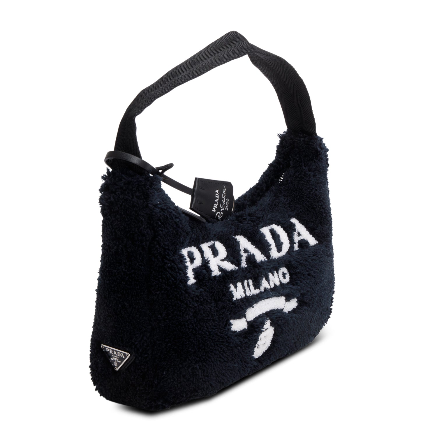 Prada Terry Cloth Re Edition Bag Black Mini Travel Bag