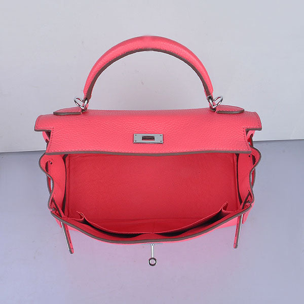 Hermes Luxury Kelly Cm Togo Handbag Lip Leather Pink Travel Bag