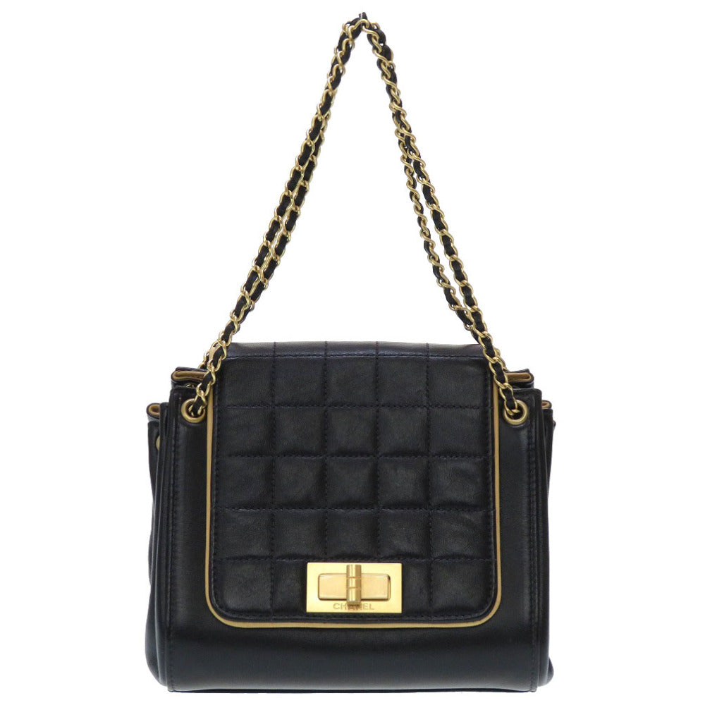 Chanel lambskin 2.55 chocolate bar Black Shoulder Bag