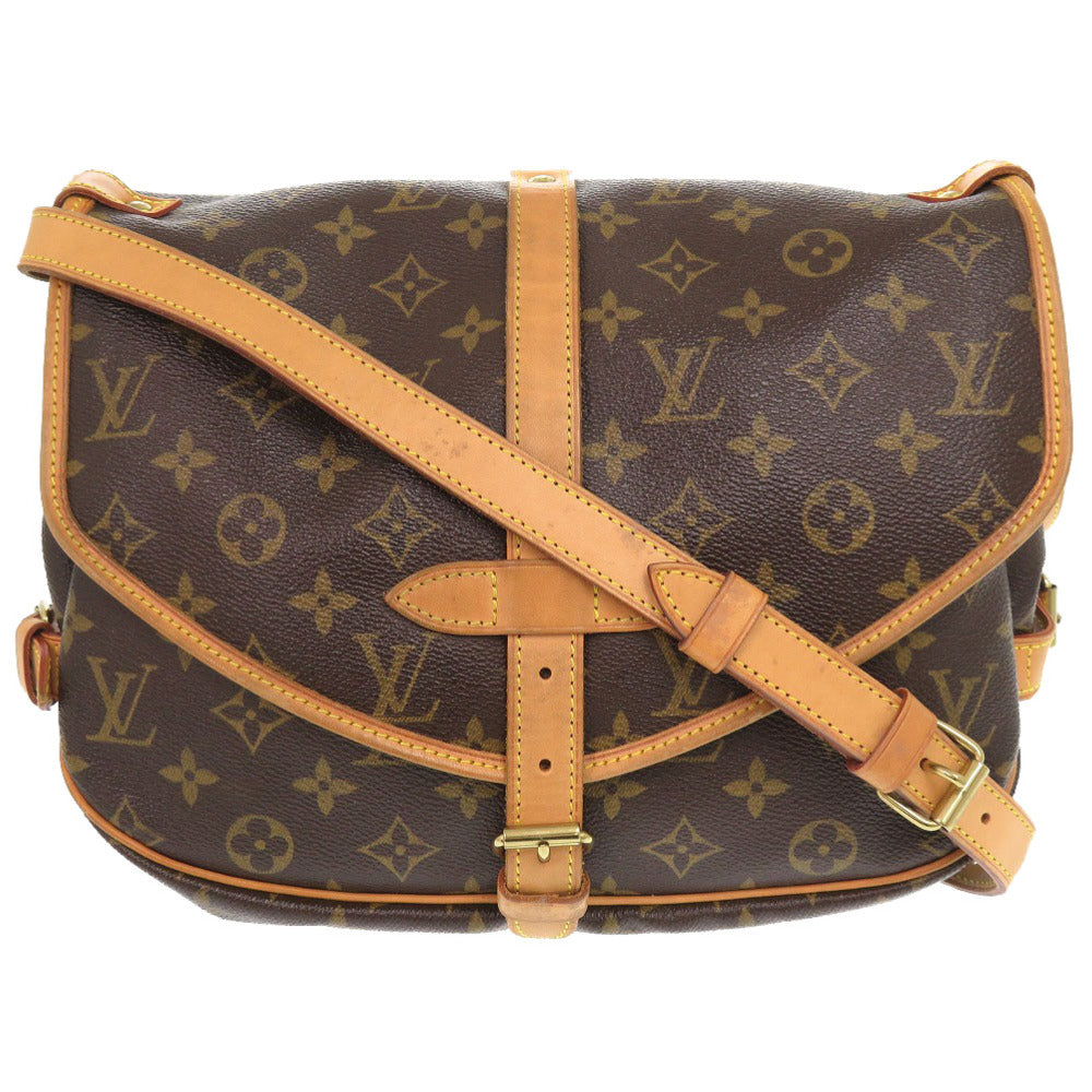 Louis Vuitton M42256 Saumur 30 Monogram Canvas Brown Shoulder Bag