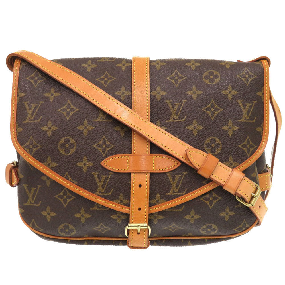 Louis Vuitton M42256 Saumur 30 Monogram Canvas Brown Shoulder Bag 6A0110Gi5