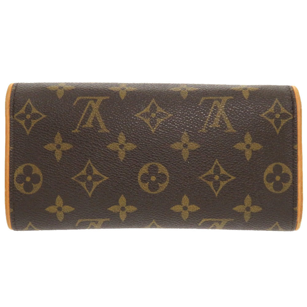 Louis Vuitton M51854 Pochette Twin PM Monogram Canvas Brown Shoulder Bag