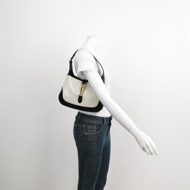 Gucci Jackie & Leather Black White Small Travel Bag