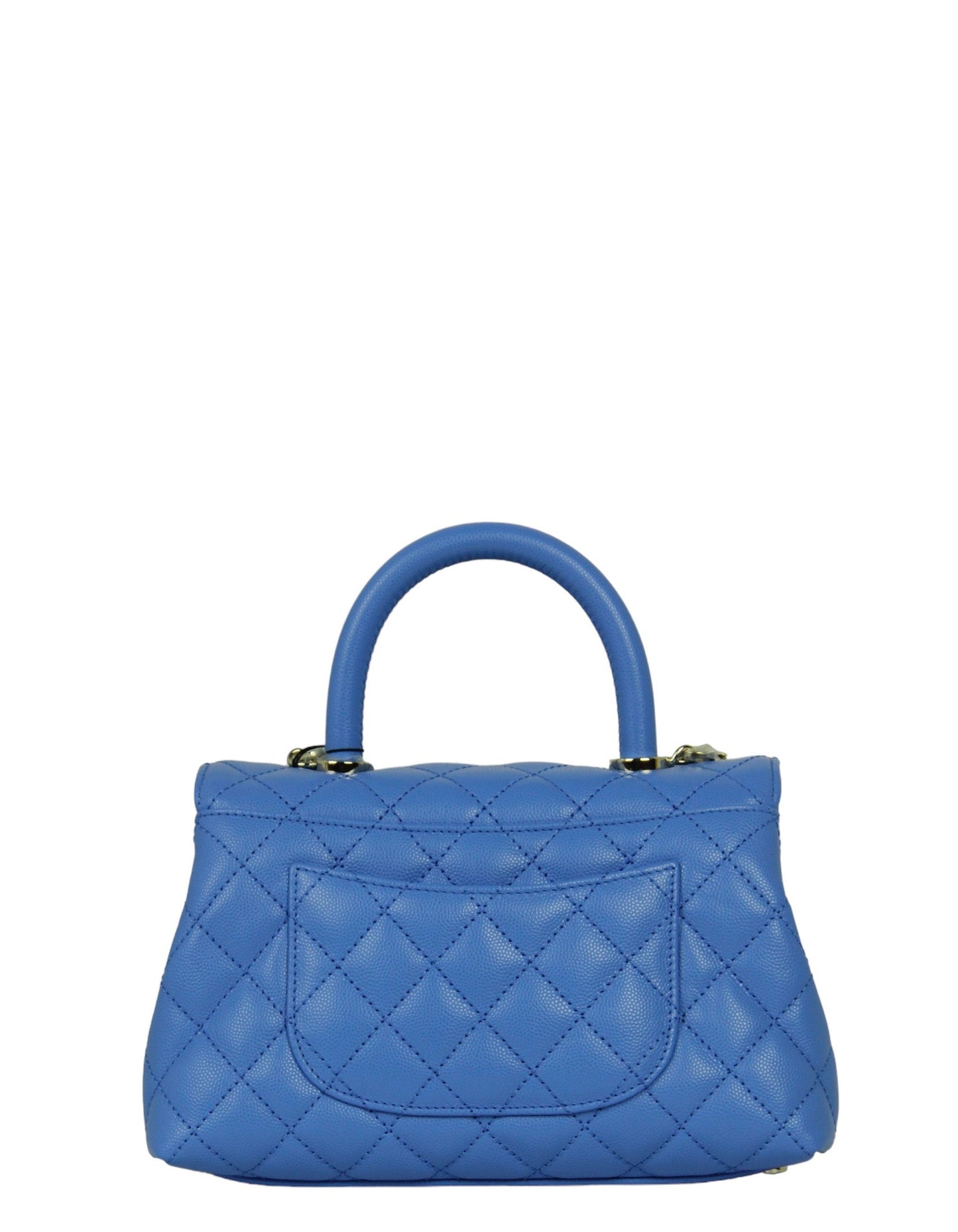 Chanel Blue Caviar Mini Coco Handle Flap Bag