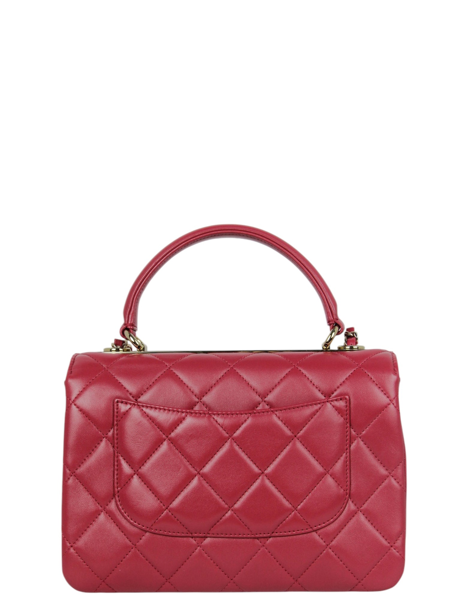 Chanel Dark Red Small Trendy Cc Dual Handle Flap Bag