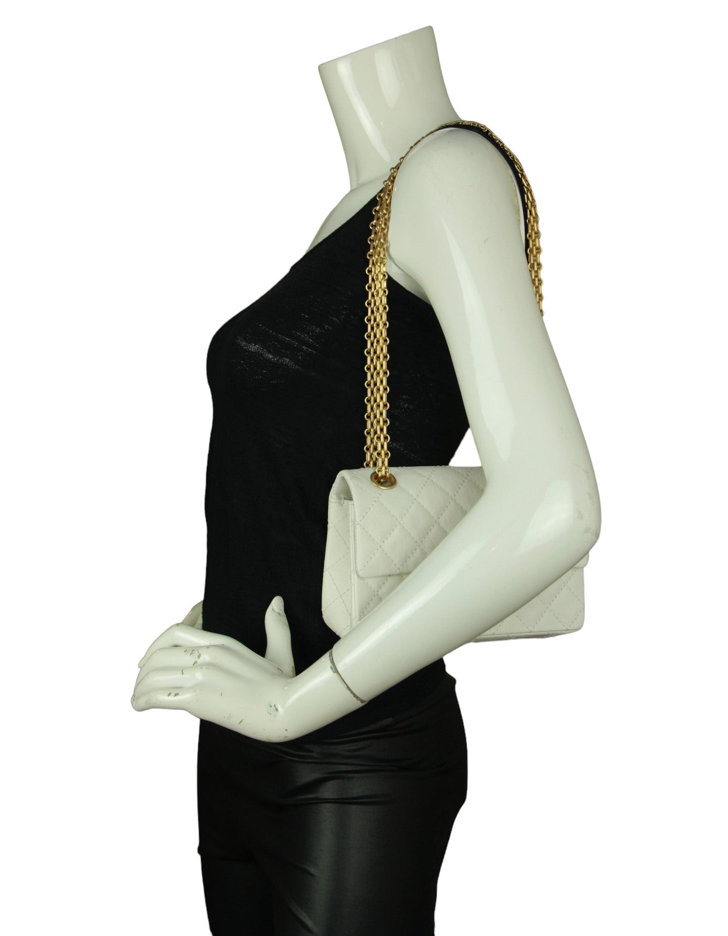 Chanel White 2.55 Mini 224 Reissue Flap Bag