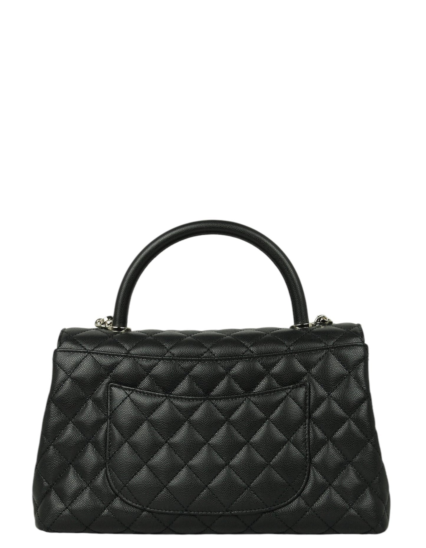 Chanel Black Caviar Small Coco Handle Bag