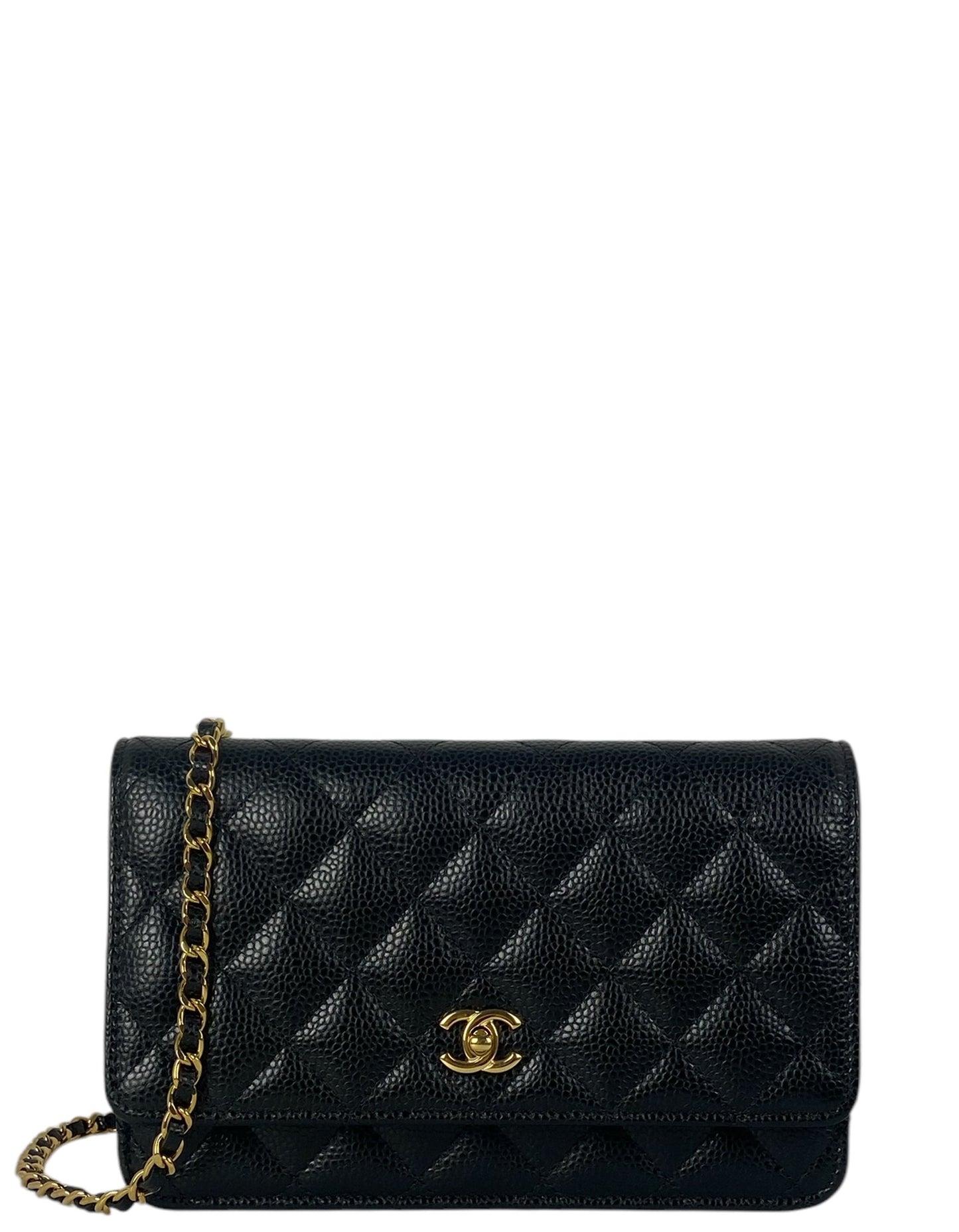 Chanel Black Caviar Leather Twistlock WOC Handbag