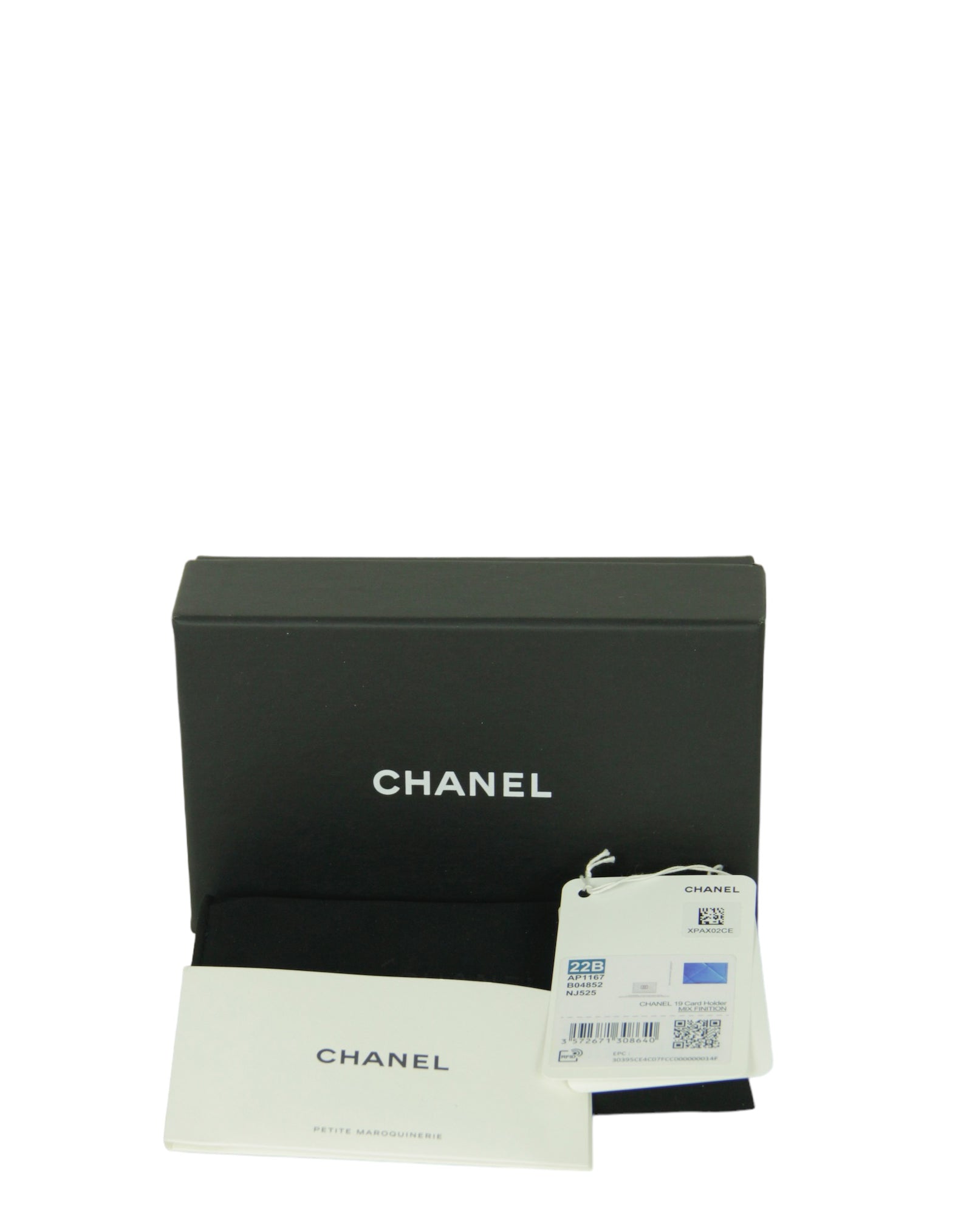 Chanel Blue Leather Quilted 19 Card Holder Handbag