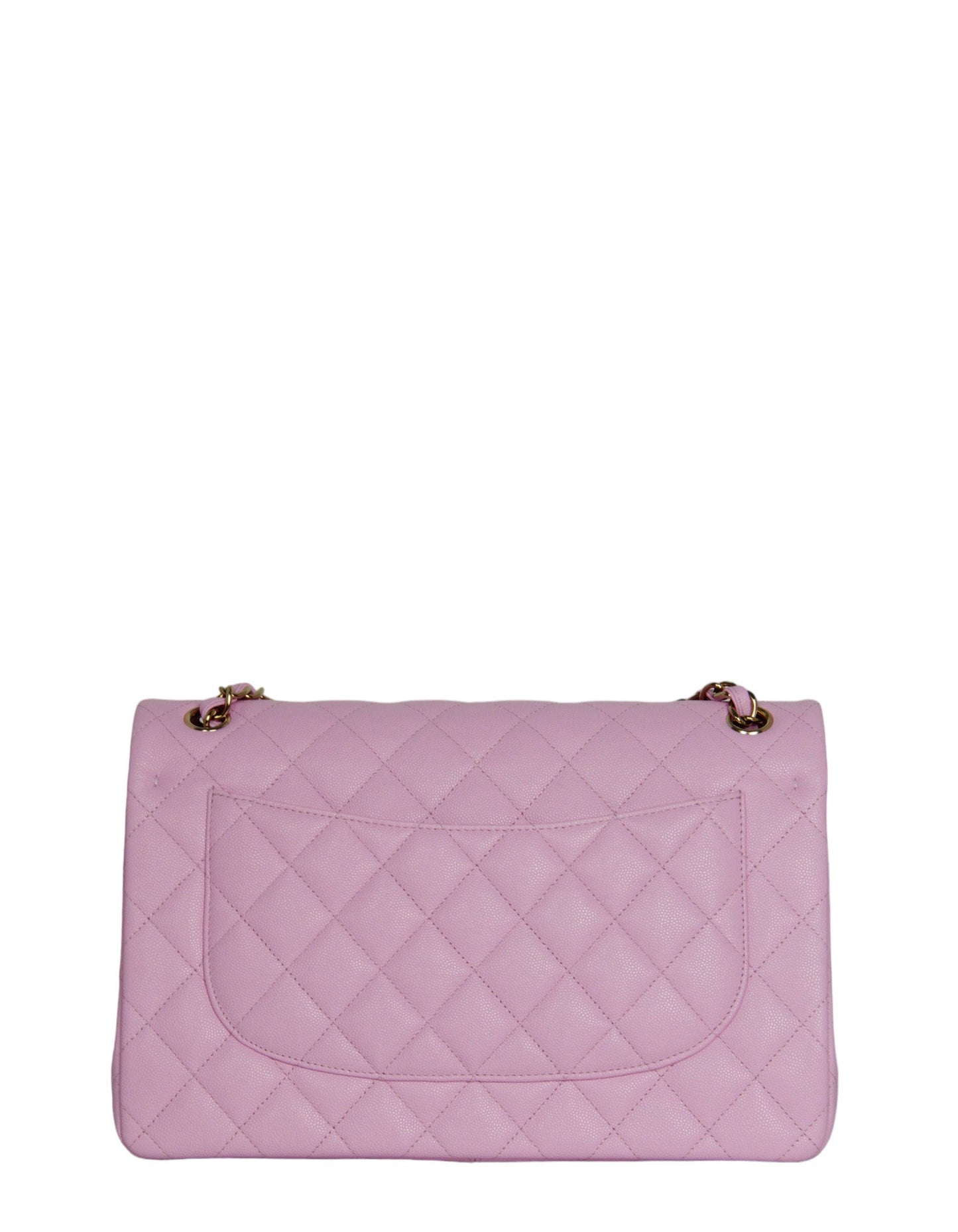 Chanel Lilac Caviar Leather Quilted Classic Double Flap Jumbo Bag