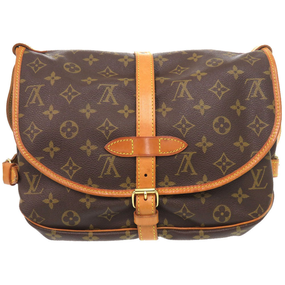 Louis Vuitton M42256 Saumur 30 Monogram Canvas Brown Shoulder Bag 6D0738Sb5A4
