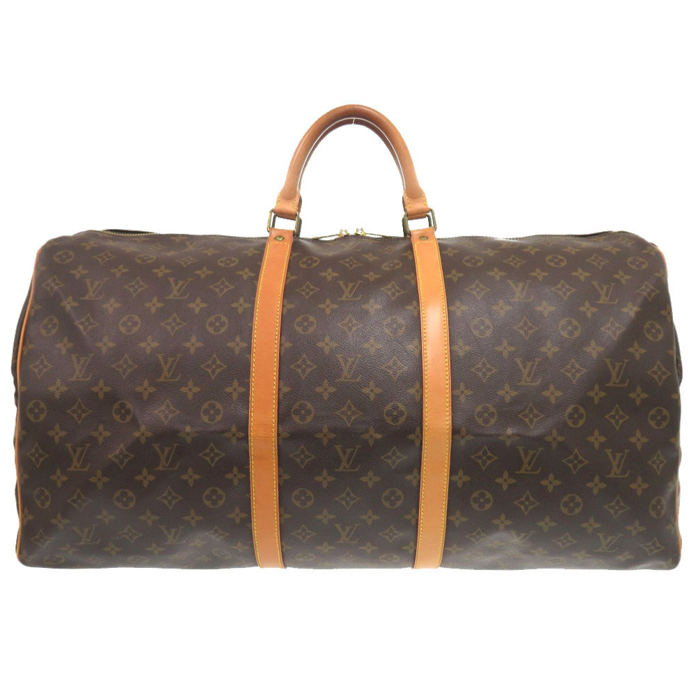 Louis Vuitton Boston Duffel M41422 Keepall 60 Monogram Canvas Brown Travel Bag 5
