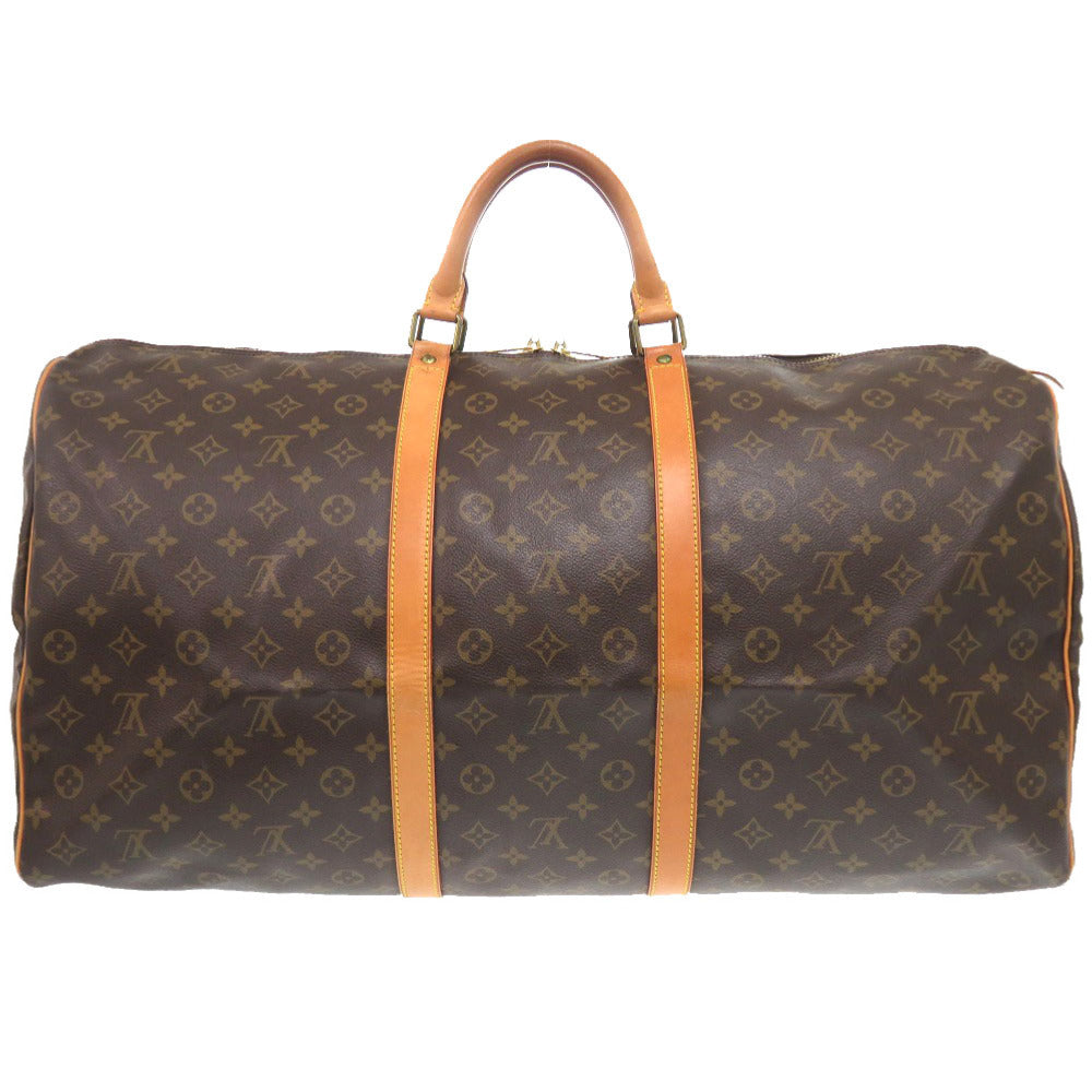 Louis Vuitton Boston Duffel M41422 Keepall 60 Monogram Canvas Brown Travel Bag 5