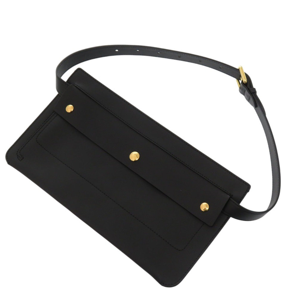 Burberry Waist Bag Unisex Unisex Leather Black Travel Bag 6E1633Ib5K5