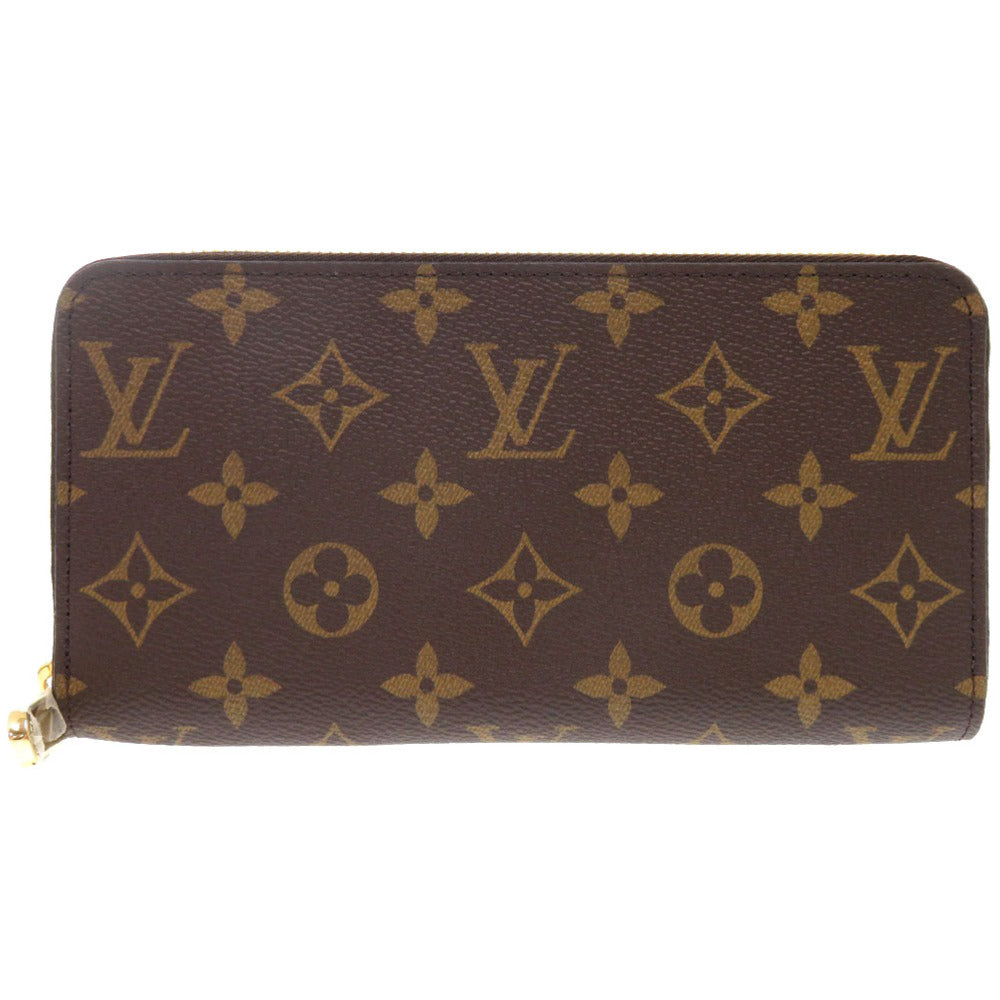 Louis Vuitton Long Purse M42616 Zip Around Monogram Canvas Brown Wallet Case 6E1826Bzz5