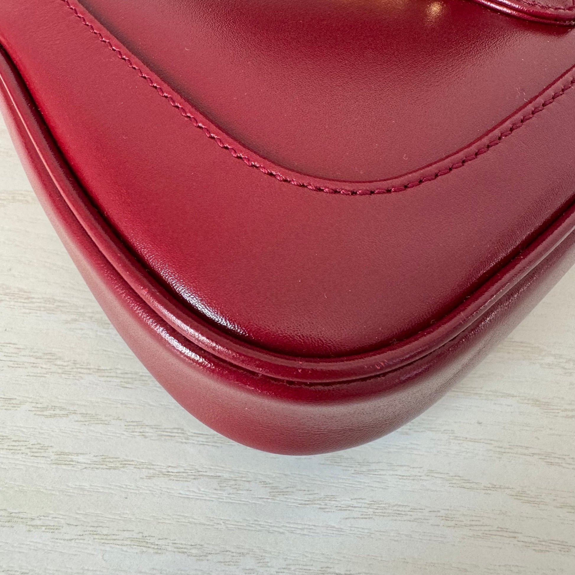 Gucci Jackie Burgundy Leather Red Mini Travel Bag Bag 3