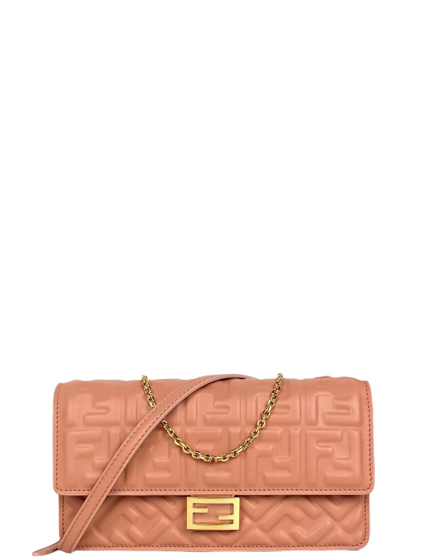 Fendi Handbag Nappa Matisse FF Wallet On Crossbody Leather Monogram Chain Shoulder Bag