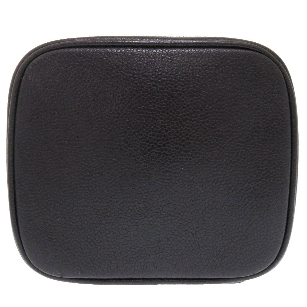 Chanel Caviar skin COCO Mark Vertical vanity Black Handbag