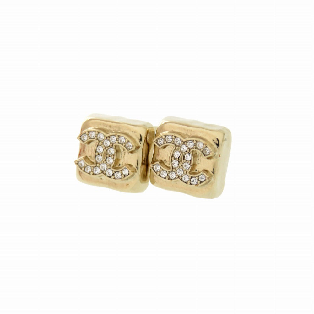 Chanel Pierce Stone Gold Jewelry