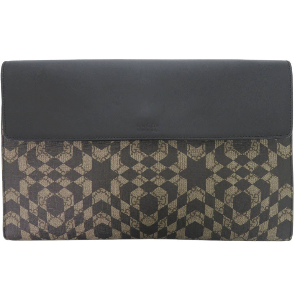 Gucci PVC Leather Beige Clutch Bag