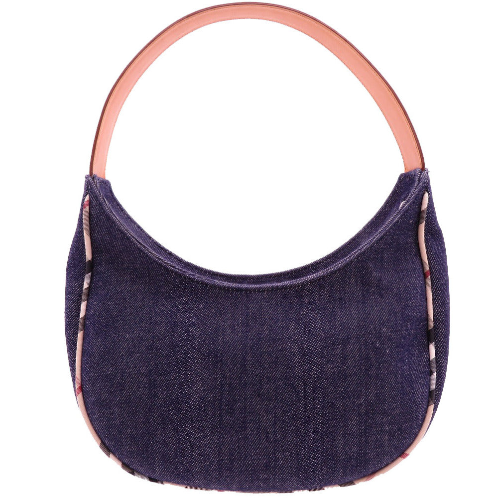 Burberry Shoulder Bag Nova Check Women Denim Navy