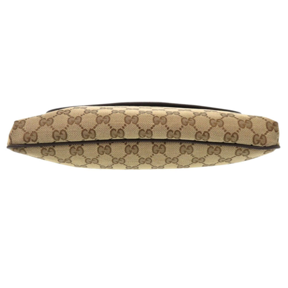 Gucci GG Leather Canvas Beige Shoulder Bag 6G1072E5Nb
