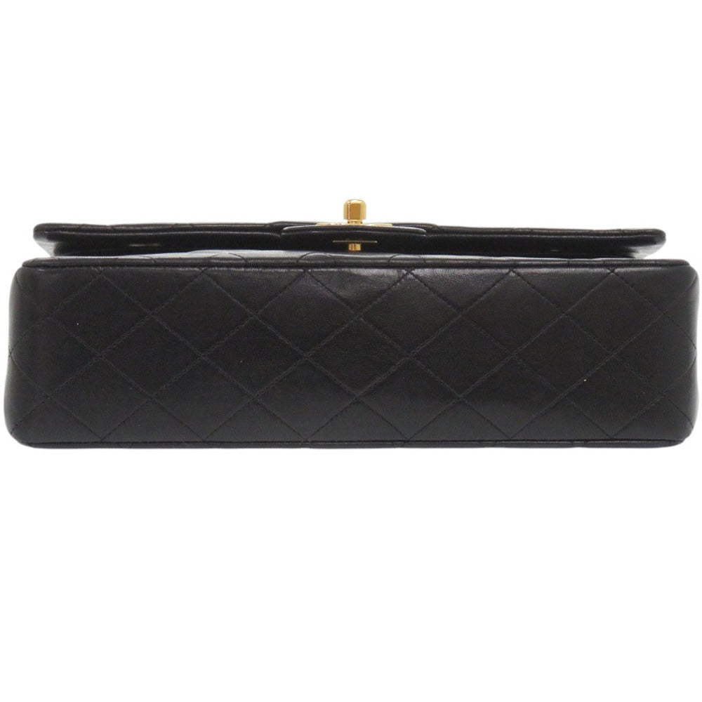 Chanel lambskin Matelasse 25 double flap COCO Black Shoulder Bag