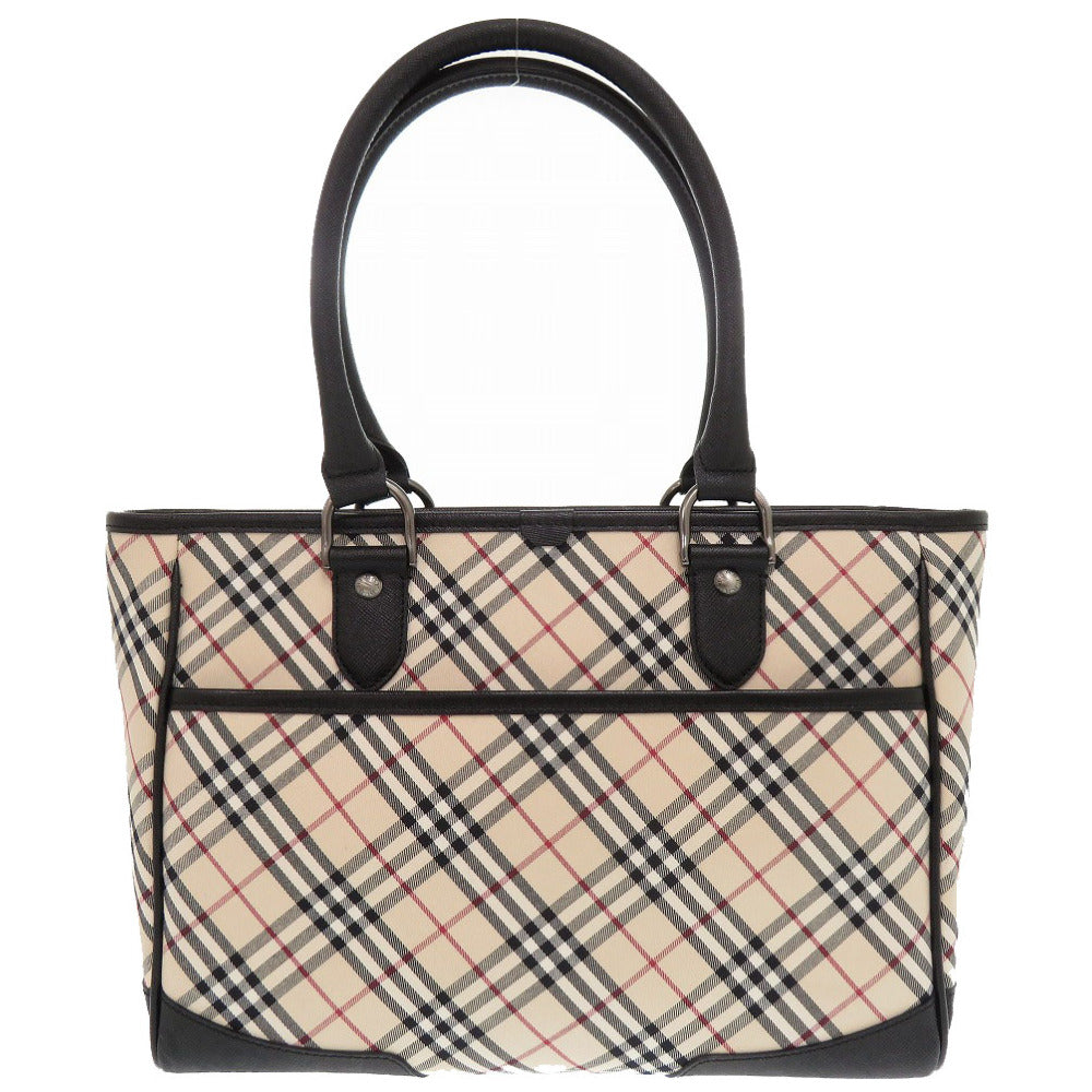 Burberry Nova Check Women Handbag Leather Canvas Beige Travel Bag