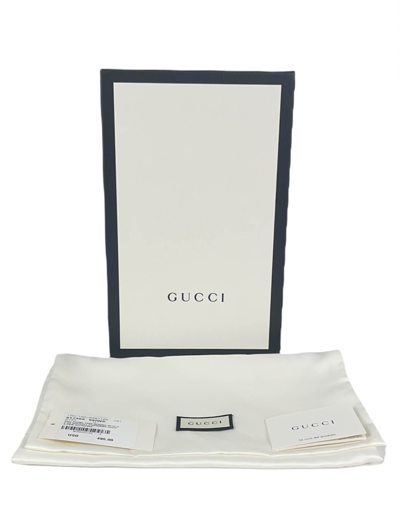 Gucci Brown GG Supreme Monogram Ophidia Phone Case Wristlet