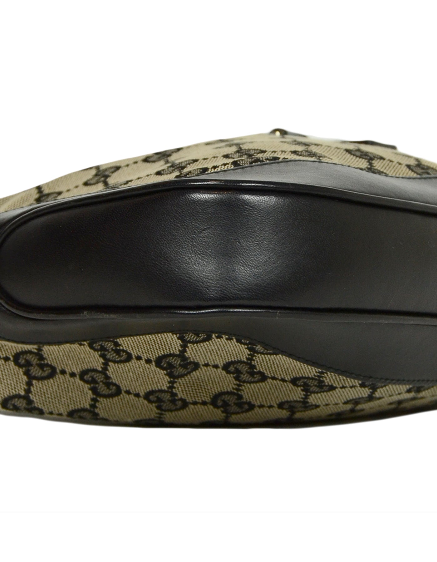 Gucci Black Monogram Canvas/Leather Jackie-O Shoulder Bag