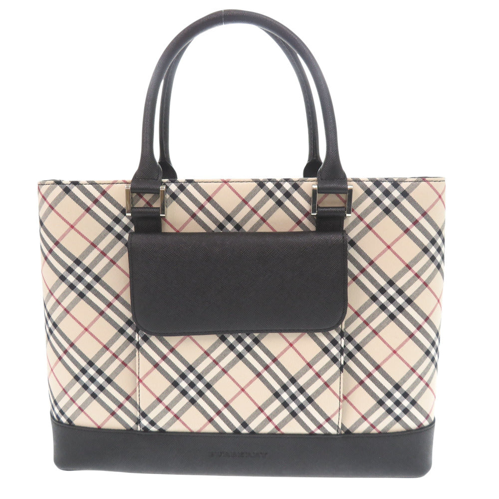 Burberry Nova Check Women Handbag Leather Beige Travel Bag