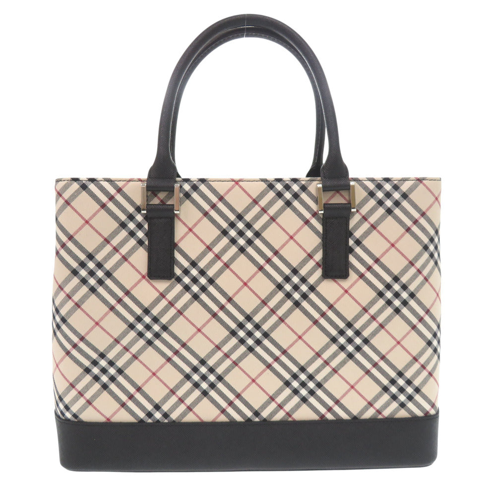 Burberry Nova Check Women Handbag Leather Beige Travel Bag