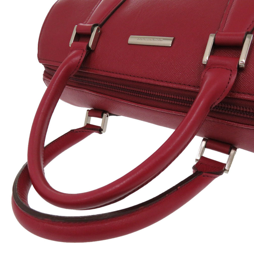 Burberry Nova Check Women Handbag Leather Red Travel Bag