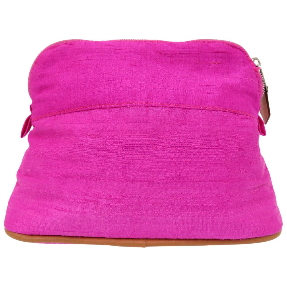 Hermes Pouch Silk Rose Pivoine Bolide Pouch Silk Travel Bag
